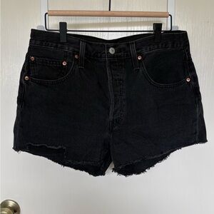 Levi's 501 Black Jean Shorts